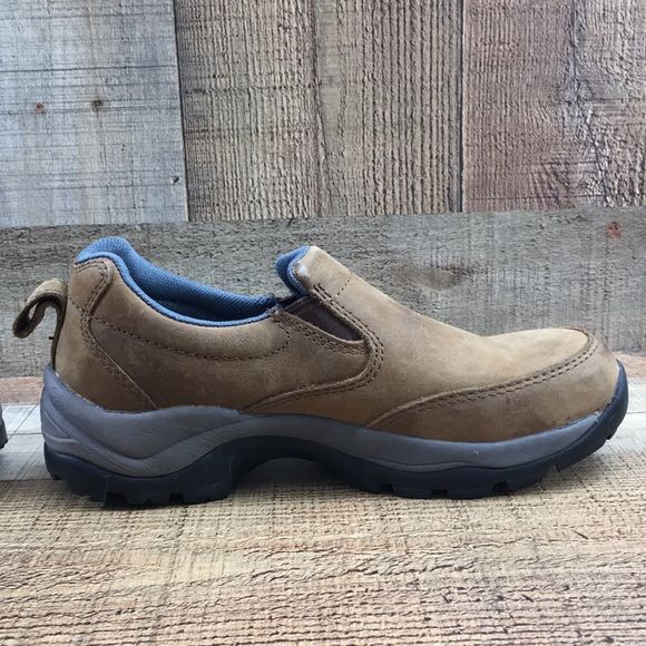 Duluth Brown Tan Leather Loafers Womens 6 Medium Slip On Comfort Shoes - Picture 5 of 12